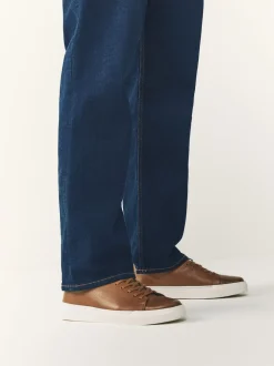 Marron fauve - Baskets longues en cuir Chic et décontracté à Embout