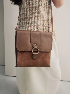 Marron fauve - Besace Sac de poche en cuir