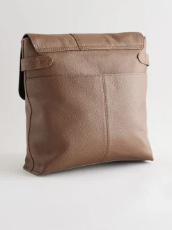 Marron fauve - Besace Sac de poche en cuir