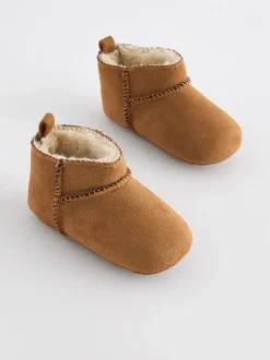 Marron fauve - Bottes bébé doublées chaudes (0-2 mois)