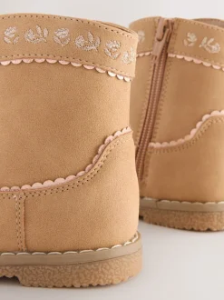 Marron fauve - Bottes de cheville occidentales