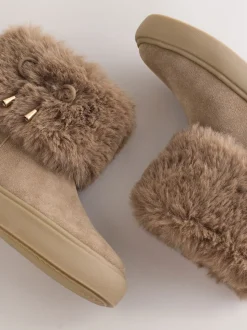 Marron fauve - Bottes déperlantes en daim