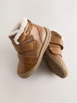 Marron fauve - Bottes imperméables à fermeture par contact