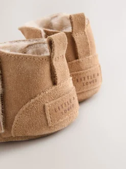 Marron fauve - Bottes Pull-On Bébé en daim (0-24mths)