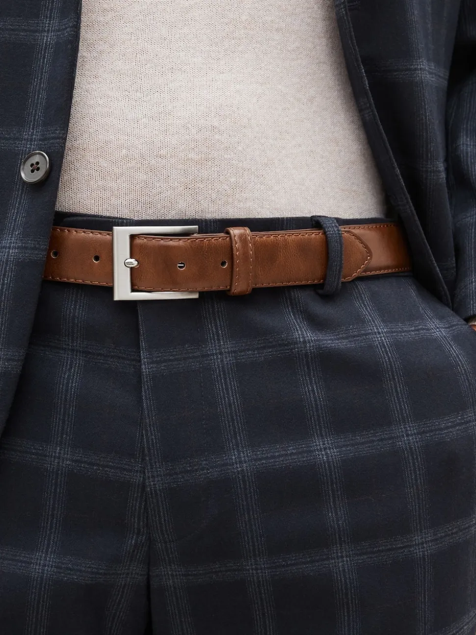 Marron fauve - Ceinture en similicuir