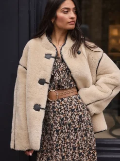 Marron fauve - Ceinture large avec détails en tresse