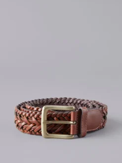 Marron fauve - Ceinture Lakeland Howbeck en cuir tressée