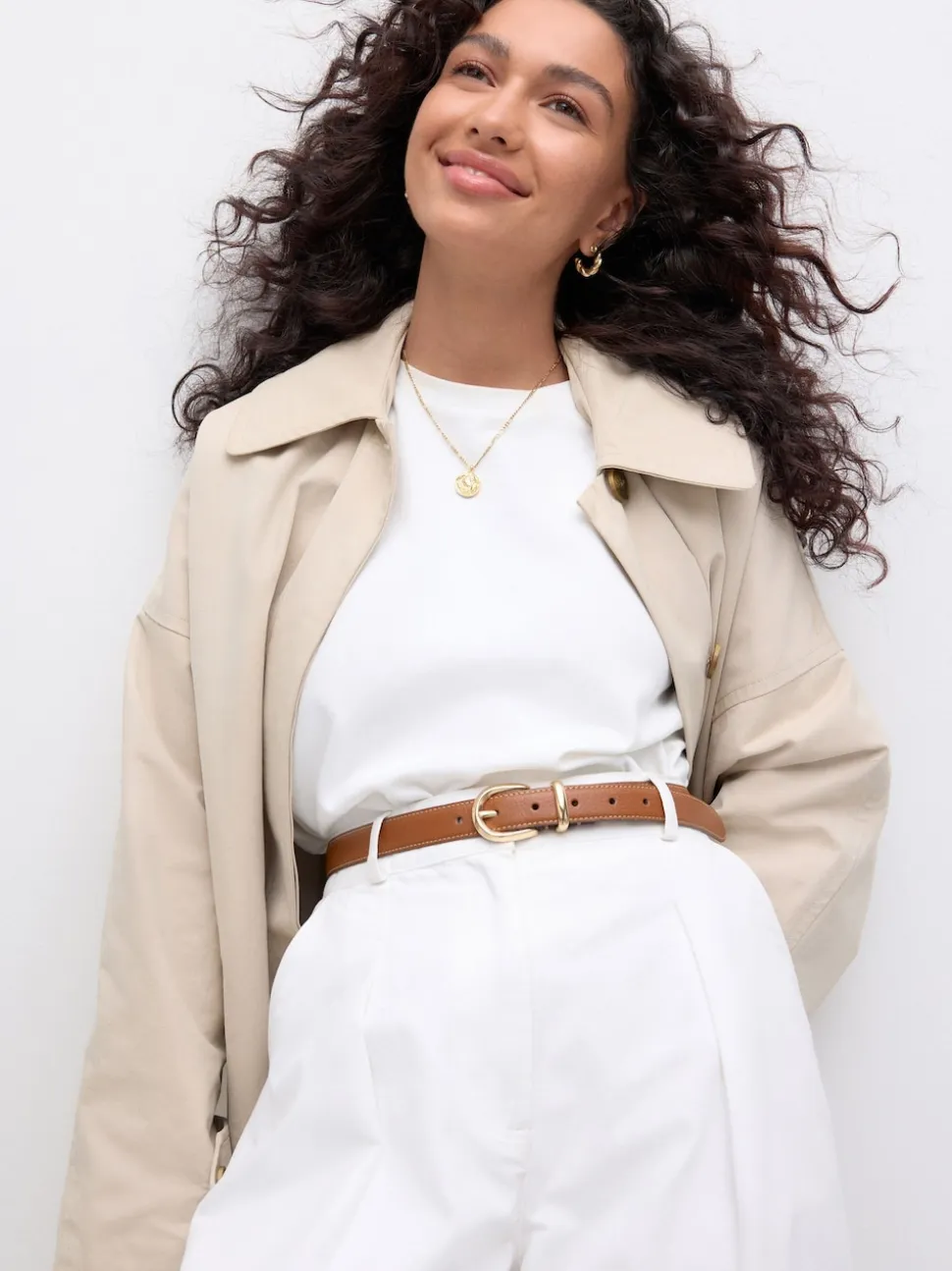 Marron fauve - Ceinture mi-longue N. Premium Made In Italy