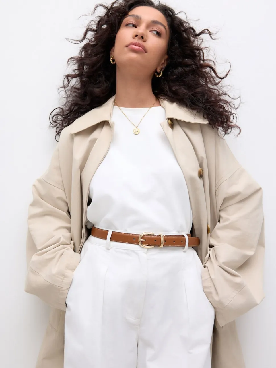 Marron fauve - Ceinture mi-longue N. Premium Made In Italy