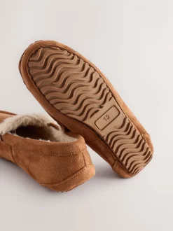 Marron fauve - Chaussons mocassins confortables