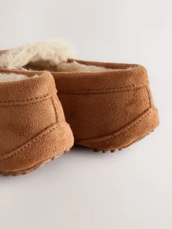 Marron fauve - Chaussons mocassins confortables