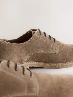 Marron fauve - Chaussures Suede Derby