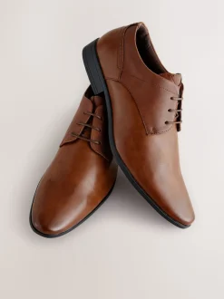 Marron fauve - Coupe classique - Chaussures Derby à lacets