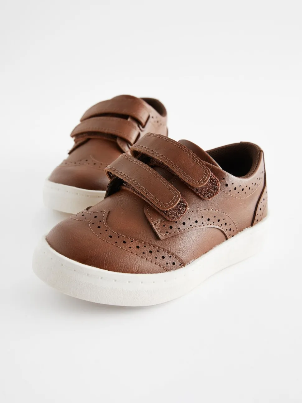 Marron fauve - Fermeture par contact Brogue Chaussures