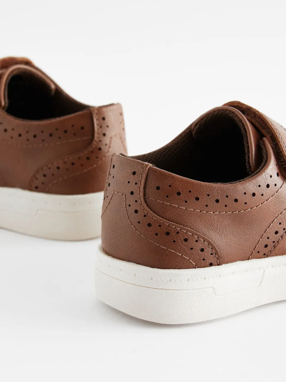 Marron fauve - Fermeture par contact Brogue Chaussures