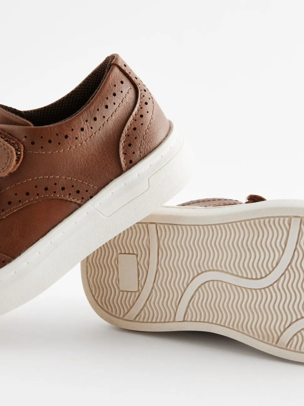 Marron fauve - Fermeture par contact Brogue Chaussures