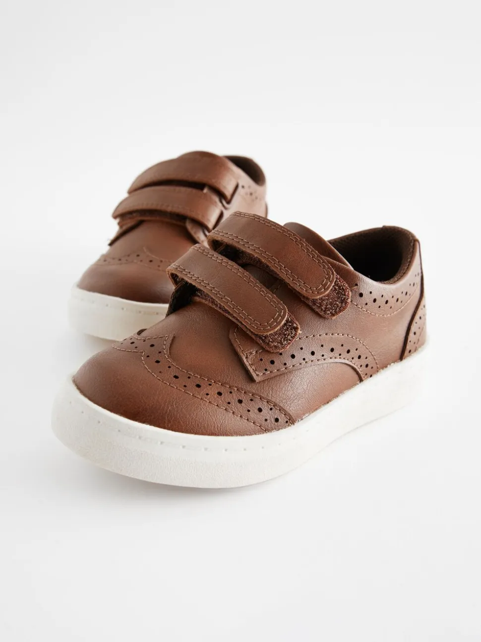 Marron fauve - Fermeture par contact Brogue Chaussures