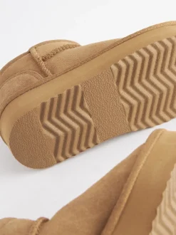 Marron fauve - Flatform Mini Bottes Pull-On en daim doublées chaudes et déperlantes