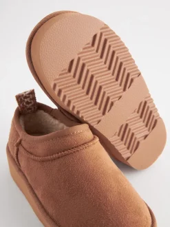 Marron fauve - Flatform Shoot Fleece Lined Slippers