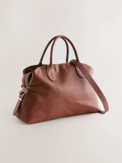 Marron fauve - Grand sac cabas avec breloques