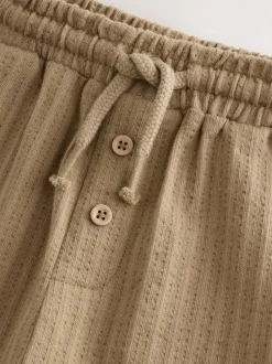 Marron fauve - Jogging en jersey texturé (3 mois-7 ans)