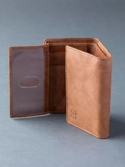 Marron fauve - Lakeland portefeuille Bowston en cuir à trois plis