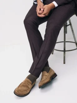 Marron fauve - Mocassins en daim