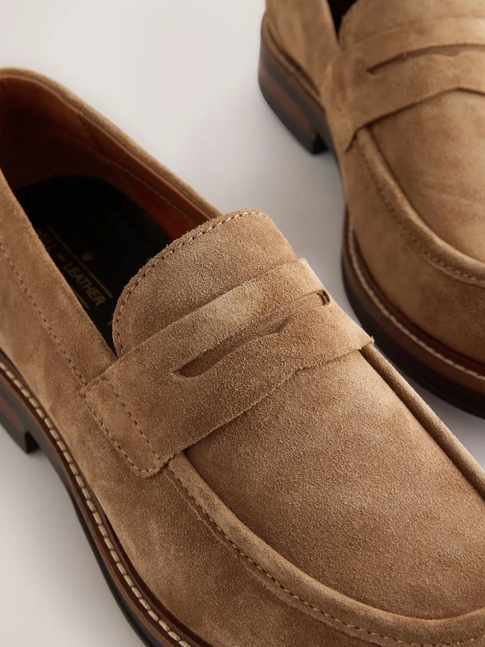 Marron fauve - Mocassins en daim