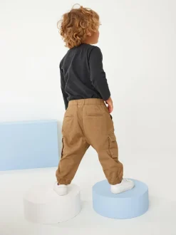 Marron fauve - Pantalon cargo (3mths-7yrs)