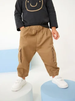 Marron fauve - Pantalon cargo (3mths-7yrs)