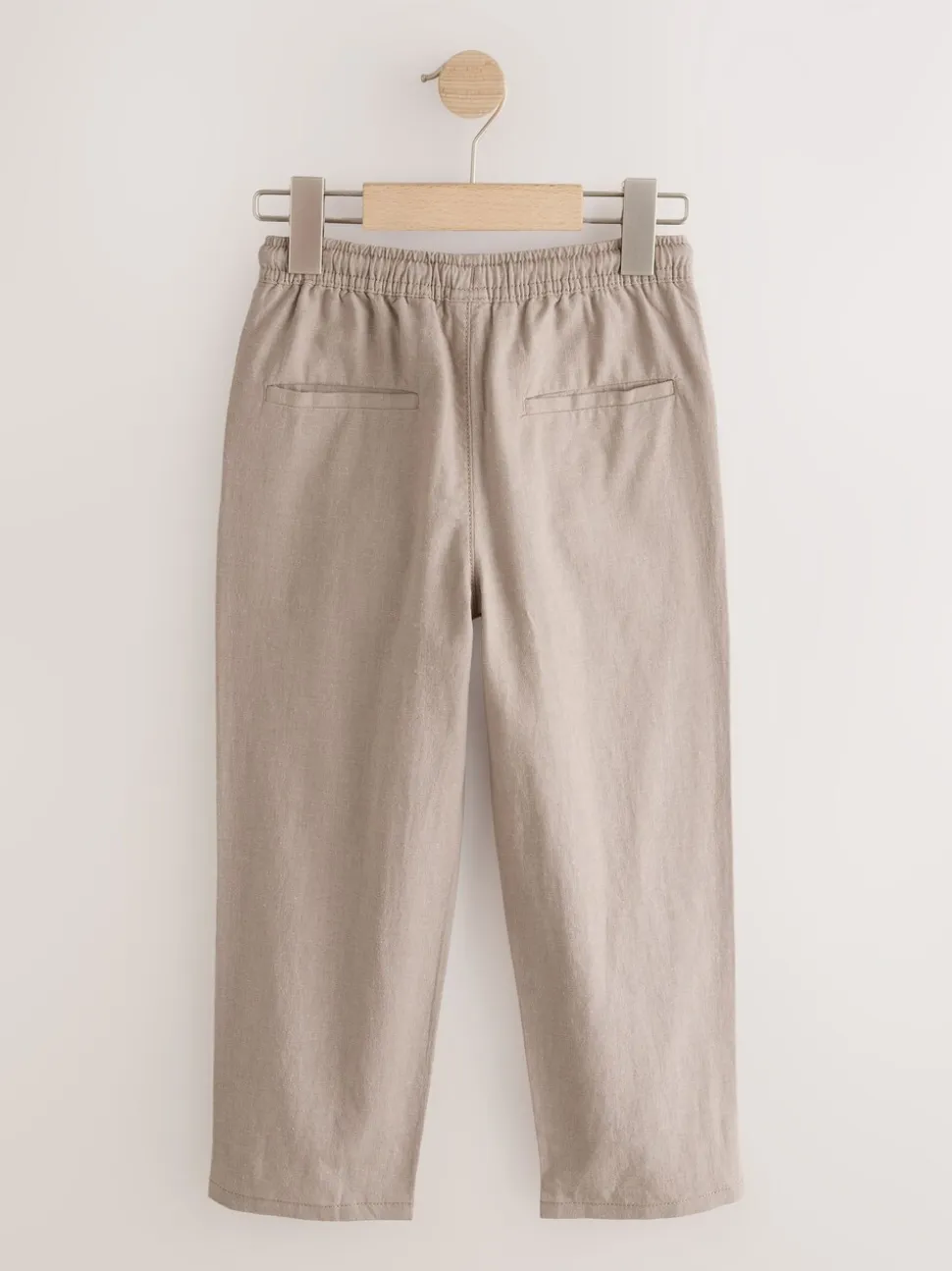 Marron fauve - Pantalon en lin Blend à enfiler (3-16ans)
