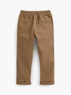 Marron fauve - Pantalon Pull-On à Taille Côtelée (3-16ans)
