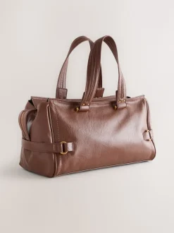 Marron fauve - Sac à main à boucle Charm