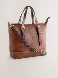 Marron fauve - Sac à main avec boucle