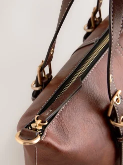 Marron fauve - Sac à main avec boucle