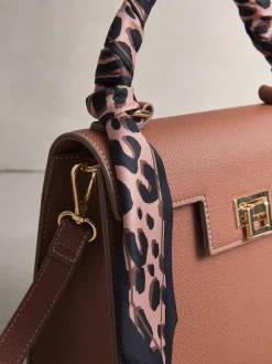 Marron fauve - Sac à main écharpe