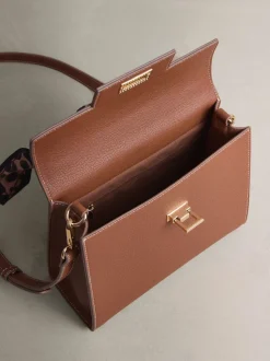 Marron fauve - Sac à main écharpe