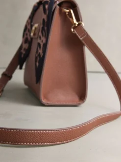 Marron fauve - Sac à main écharpe