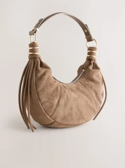 Marron fauve - Sac bandoulière en Faux daim