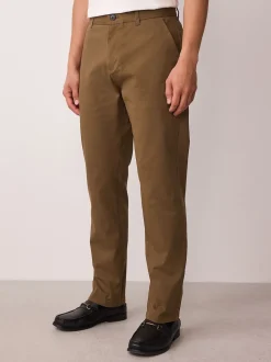 Marron fauve - Slim Fit (Slim Fit) - Pantalon chino stretch