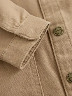 Marron fauve - Surchemise en toile (3mois à7ans)