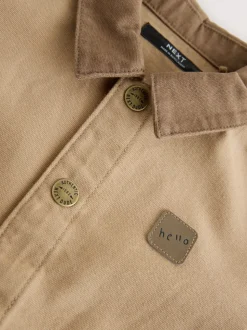 Marron fauve - Surchemise en toile (3mois à7ans)