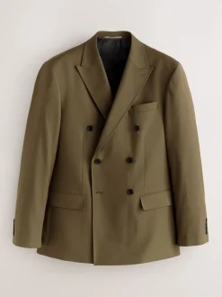 Marron fauve - Veste de costume à double boutonnage