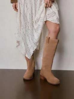 Marron fauve en daim - Bottes à enfiler Forever Comfort® hauteur genou