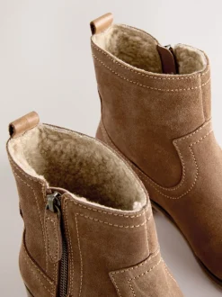 Marron fauve en daim - Bottes Forever Comfort® zippées sur le côté