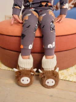 Marron Hamish - Bottes chaussons The Highland Cow