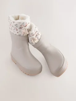 Marron imprimé - Bottes de pluie Personnage Thinsulate avec poignets doublés