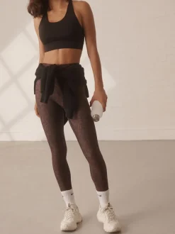 Marron imprimé abstrait - Balance Sports Yoga Leggings