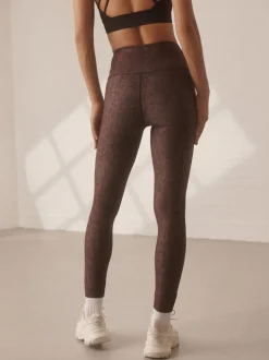 Marron imprimé abstrait - Balance Sports Yoga Leggings