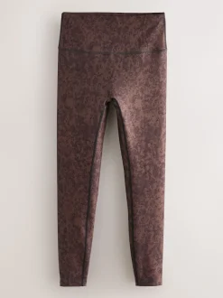 Marron imprimé abstrait - Balance Sports Yoga Leggings
